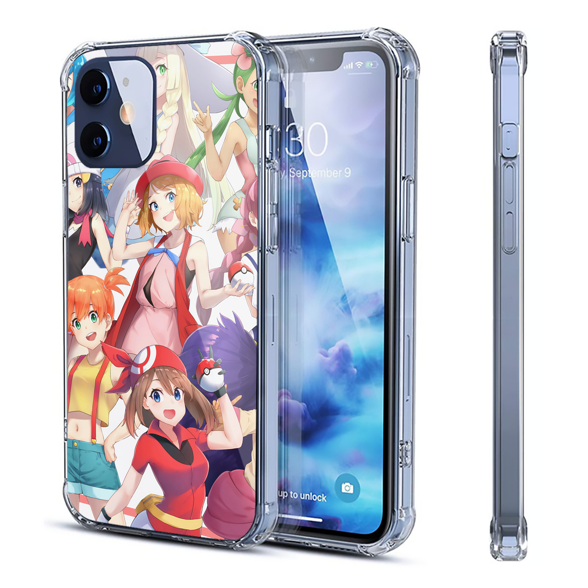 （画像用） ポケットモンスター Pokémon 【iPhone 12シリーズ対応】透明スマホケース（クリアソフトケース）